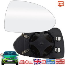 For Vauxhall Corsa D 2006-2014 Heated Driver Side Wing Mirror Glass Spherical RH