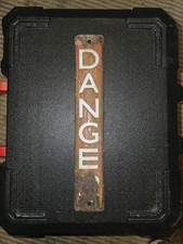 Vintage ENAMEL RED DANGER