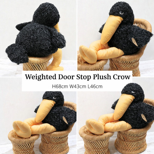 Handcrafted soft toy crow - toy,