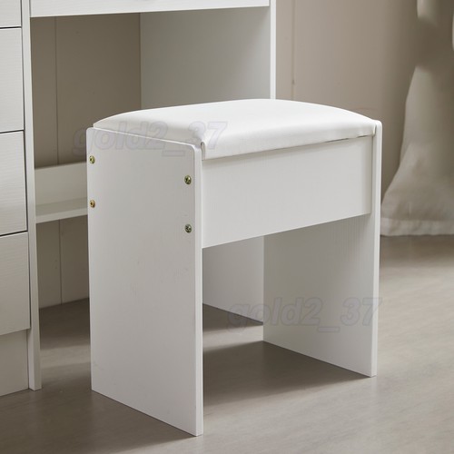 White padded vanity - white,