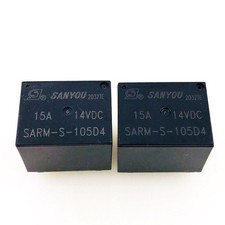 2Pcs SANYOU SARM-S-105D4 15A 14VDC Power Relay 5Pins