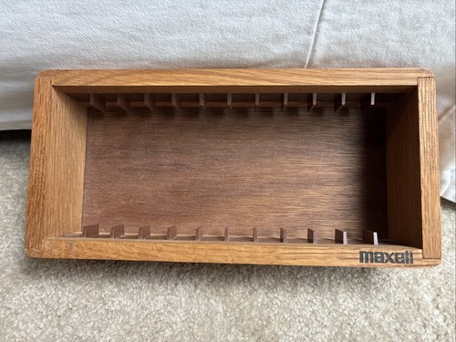 Maxell solid oak cassette - maxell,