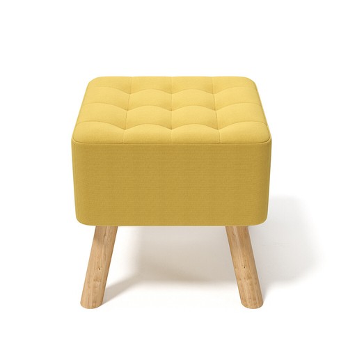 Square fabric sofa footstool - square,