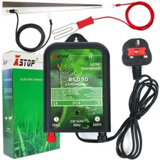 Mains Powered 230v 10km 0.5J Electric Fence Energiser Unit Fencer Charger +Leads