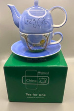 2 AVAILABLE BOXED WHITTARDS OF CHELSEA BY BETH HANDPAINTED LAZY CAT TEA FOR 1