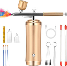 Powate Airbrush Kit with Compressor for Nail Art Makeup Cake Decoration