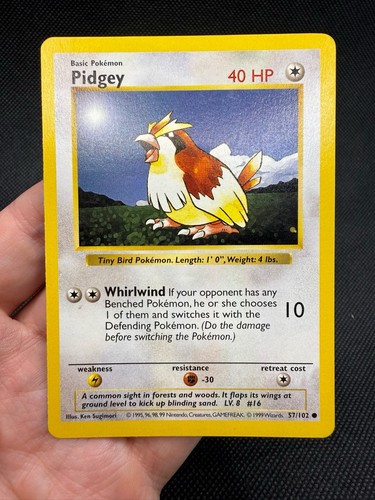 Pidgey 102 base set - 57/102,