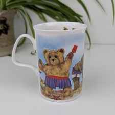 Vintage 1993 Roy Kirkham Playtime Teddy, Seaside Retro Fine China Mug