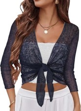 Women Sheer Mesh Bolero Shrug