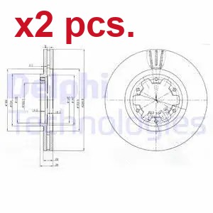 Pcs front brake disc rotos - pcs,
