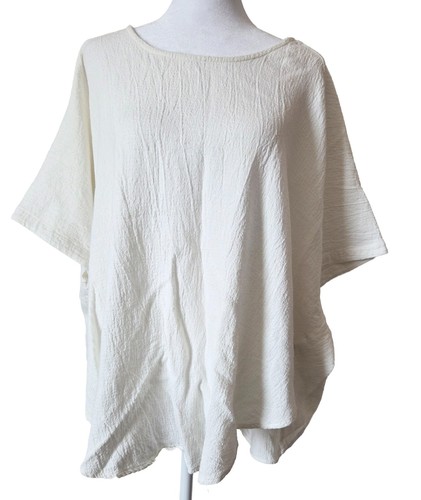 Sahara top lagenlook - s, ecru