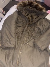 Green Women's Parka Coat Size