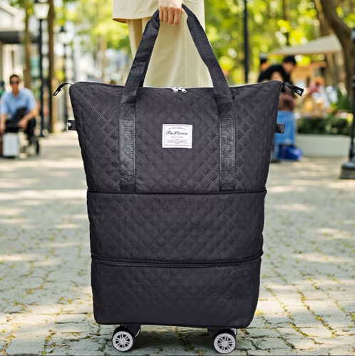 Fashion black quilted rolling - fashion,