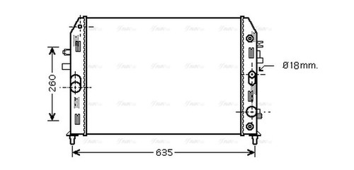 Ava coolant radiator mz2206 - ava,