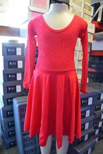 Red lace detail long sleeve