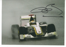 Jenson Button signed photo Brawn GP F1 Team 2009.  GP Winner COA.