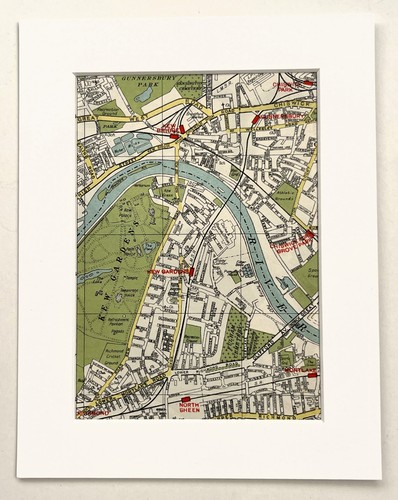 Vintage 1940s london - map,