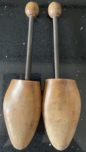 Vintage wooden shoe trees - shoe,