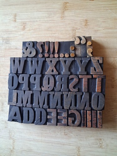 Vintage wooden letterpress - vintage,