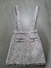 Zara Tweed Mini Skirt With Braces Size XS