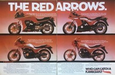 KAWASAKI GPz750R / GPz750 / GPz550 / GPz305 ORIGINAL 1985 ADVERT A3 42cm x 27cm