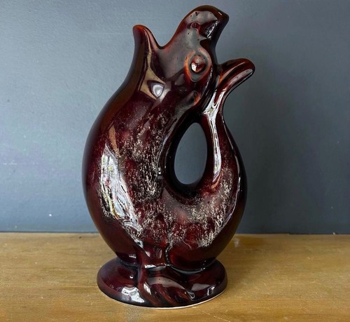 Vintage brown glaze glug - vintage,