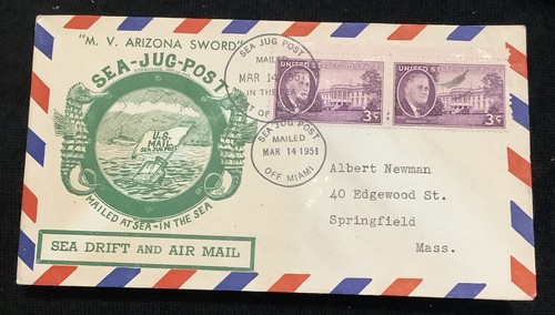 1951 florida sea jug post - us,