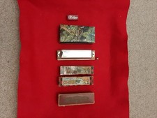 Collection Of Hohner And Bandmaster Harmonicas, Plus Vintage Instruction Book