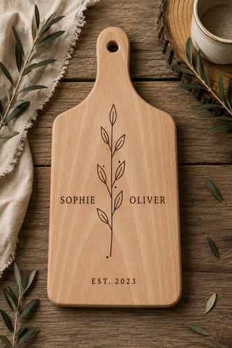 Personalised wooden chopping - personalised,