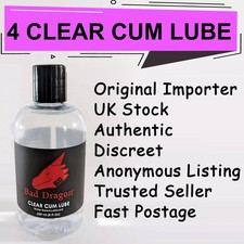 4 x Bad Dragon Cum CLEAR Lube
