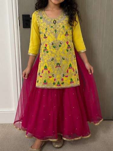 Girls yellow embroidered - yellow,
