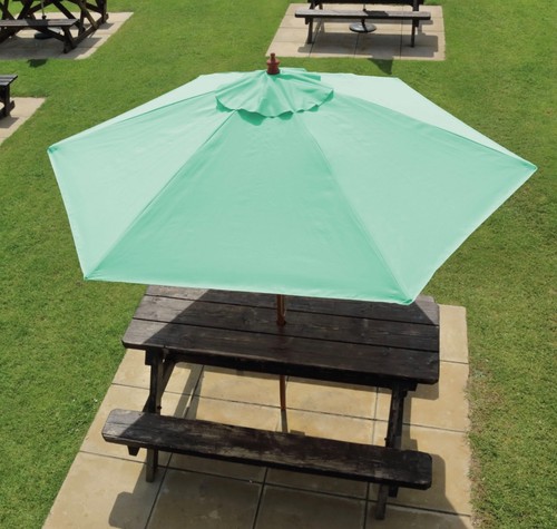Hardwood garden parasol - 2.5m,