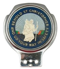 Vintage 1950's-1960's Resin St. Christopher Car Badge Auto Emblem By Renamel