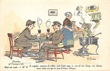 POSTCARD  COMIC SKETCHES OF