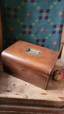 A Fabulous Antique Leather Jewellery Box Case Casket For Restoration Or Use...