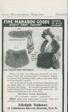 1913 Fine Marabou Goods Stole Muff Neckpiece Adolph Nahass Boston MA Ad GH3