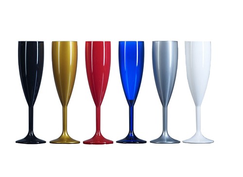 Plastic champagne flutes 6 - flutes,