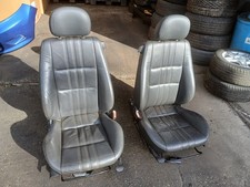 VAUXHALL TIGRA B 2004-2009 FRONT LEATHER SEATS INTERIOR BLACK HEATED (FACELIFT)