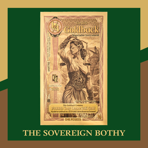 Idaho goldback note - idaho, 1/4