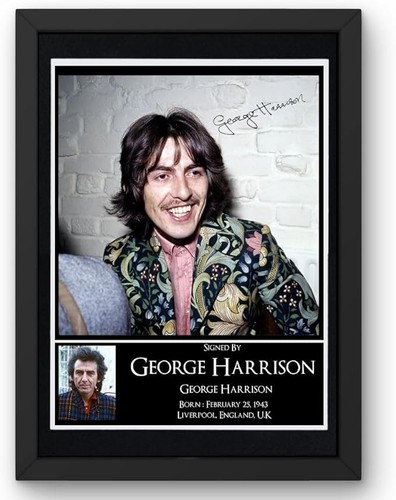 George harrison signed framed - signed,