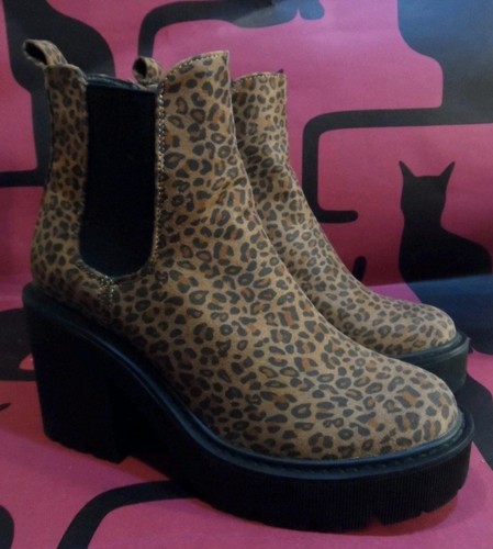 Leopard chelsea high - , heel