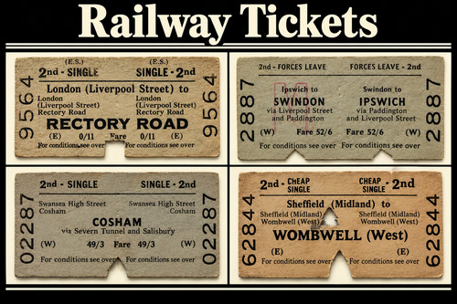 British railway train ticket - railway,