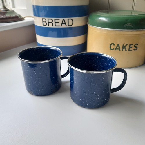 Vintage blue speckled enamel - vintage,