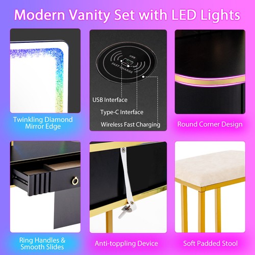 Dressing table stool set - &,
