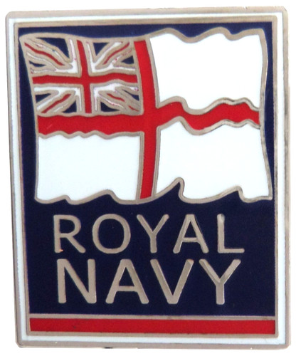 Royal navy white ensign - royal, pin