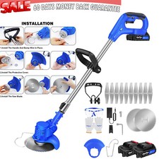 5000W Cordless Strimmer Grass Trimmer Tree Cutter Garden Edger Electric +Battery