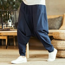 Mens Linen Drop Low Crotch