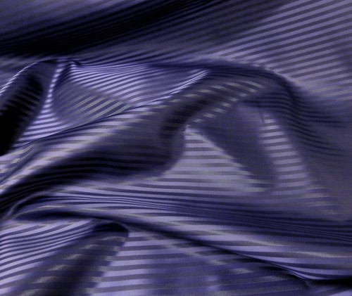 Purple black stripe - black, silk