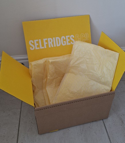 Selfridges brown carton - co,