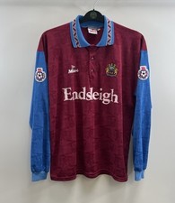 Burnley Match Issue L/S Home Football Shirt 1993/95 Adults Large Mitre E721